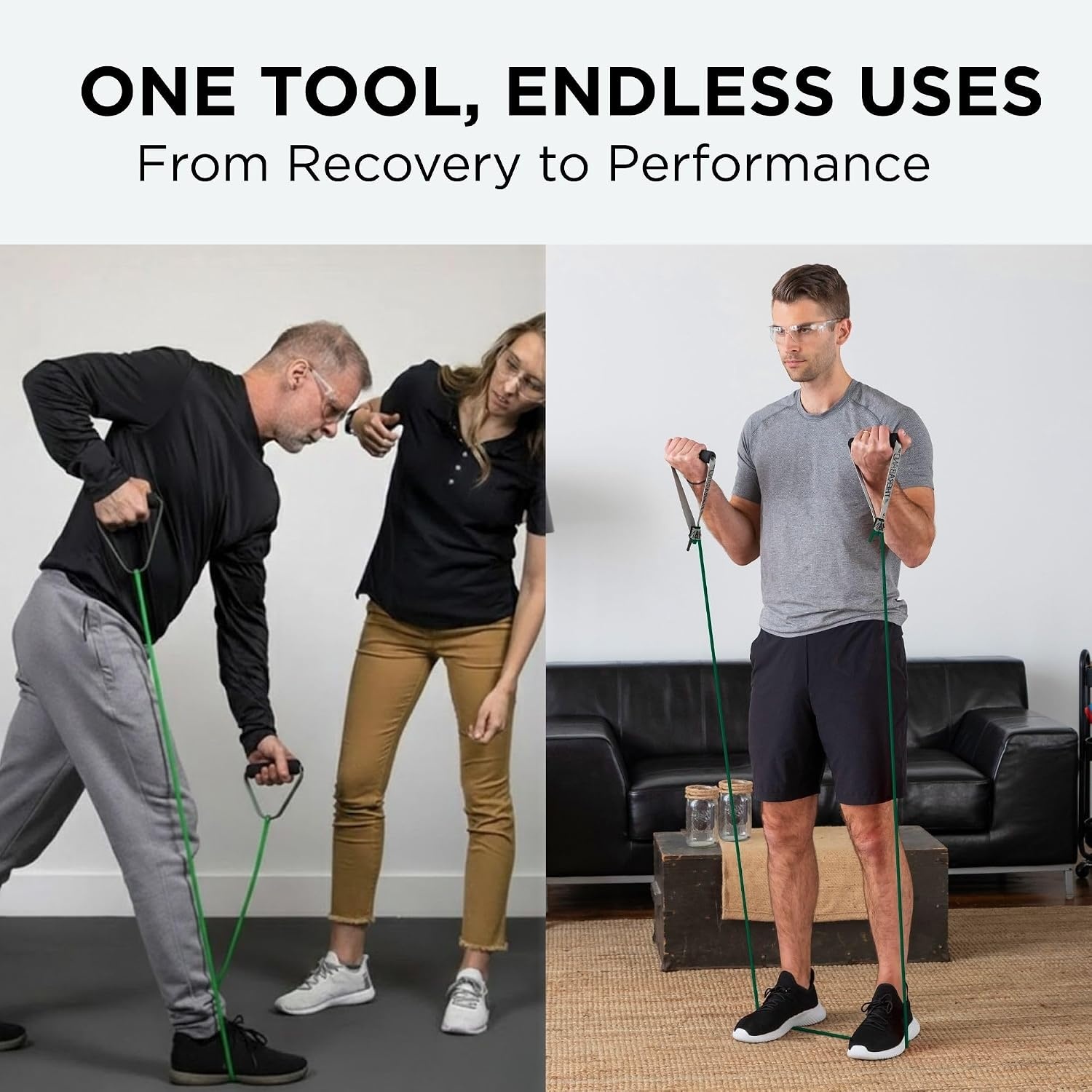 image:imageTHERABAND Resistance Tubing Green Heavy Level 3 100 ft Roll LatexFree ProfessionalGrade Exercise Tube for Body amp Core Workouts CuttoLength ColorCoded Lightweight amp Versatile