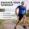 image:imageTHERABAND Ankle Weights Leg Weight Wrist Cuff 25 lb 2Piece Set Blue  Adjustable comfortfit cuff weights strap on at the ankle or wrist for walking and cardioLevel 1 1lb  Red