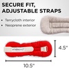 image:imageTHERABAND Ankle Weights Leg Weight Wrist Cuff 25 lb 2Piece Set Blue  Adjustable comfortfit cuff weights strap on at the ankle or wrist for walking and cardioLevel 1 1lb  Red