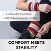 image:imageTHERABAND Ankle Weights Leg Weight Wrist Cuff 25 lb 2Piece Set Blue  Adjustable comfortfit cuff weights strap on at the ankle or wrist for walking and cardioLevel 1 1lb  Red