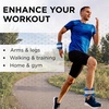 image:imageTHERABAND Ankle Weights Leg Weight Wrist Cuff 25 lb 2Piece Set Blue  Adjustable comfortfit cuff weights strap on at the ankle or wrist for walking and cardioLevel 3  25lb  Blue