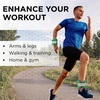 image:imageTHERABAND Ankle Weights Leg Weight Wrist Cuff 25 lb 2Piece Set Blue  Adjustable comfortfit cuff weights strap on at the ankle or wrist for walking and cardioLevel 2  15lb  Green