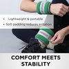 image:imageTHERABAND Ankle Weights Leg Weight Wrist Cuff 25 lb 2Piece Set Blue  Adjustable comfortfit cuff weights strap on at the ankle or wrist for walking and cardioLevel 2  15lb  Green