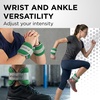 image:imageTHERABAND Ankle Weights Leg Weight Wrist Cuff 25 lb 2Piece Set Blue  Adjustable comfortfit cuff weights strap on at the ankle or wrist for walking and cardioLevel 2  15lb  Green