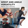 image:imageTHERABAND Ankle Weights Leg Weight Wrist Cuff 25 lb 2Piece Set Blue  Adjustable comfortfit cuff weights strap on at the ankle or wrist for walking and cardioLevel 1 1lb  Red