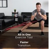 image:imageTHERABAND CLX Resistance Band with Loops Fitness Band for Home Exercise and Full Body Workouts Portable Gym EquipmentRed  Medium