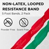 image:imageTHERABAND CLX Resistance Band with Loops Fitness Band for Home Exercise and WorkoutsRedGreen  MediumHeavy