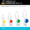 image:imageTHERABAND Exercise and Stability Ball for Improved Posture Balance Core Fitness Coordination and RehabGreen  26 Inches