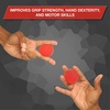 image:imageTHERABAND Hand Exerciser Stress Ball Therapy Squeeze Exercise Black  Hand exerciser for grip strengthening hand therapy and finger wrist and forearm exerciseRed  Soft
