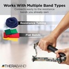image:imageTHERABAND Hard Sports Handle 12 Hand Grip Accessory for Elastic Resistance Bands and Tubes Exercise Equipment for Home Gym Workout Training Sports Performance Use with Door Anchor