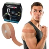 image:imageTHERABAND Kinesiology Tape 1 Roll Knee amp Shoulder 2 BlackWhiteBeigeBeige