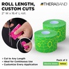 image:imageTHERABAND Kinesiology Tape 1 Roll Knee amp Shoulder 2 BlackWhiteElectric GreenYellow