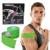 image:imageTHERABAND Kinesiology Tape 1 Roll Knee amp Shoulder 2 BlackWhiteElectric GreenYellow