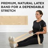 image:imageTHERABAND Resistance Band 50Yard Roll Latex Elastic Band for Exercise Stretching Physical Therapy Yoga Pilates Home Workouts CuttoLength ColorCoded LevelsTan  Extra Light