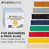 image:imageTHERABAND Resistance Band 50Yard Roll Latex Elastic Band for Exercise Stretching Physical Therapy Yoga Pilates Home Workouts CuttoLength ColorCoded LevelsGold  Max