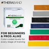 image:imageTHERABAND Resistance Band 50Yard Roll Latex Elastic Band for Exercise Stretching Physical Therapy Yoga Pilates Home Workouts CuttoLength ColorCoded LevelsGreen  Heavy
