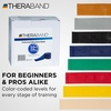 image:imageTHERABAND Resistance Band 50Yard Roll Latex Elastic Band for Exercise Stretching Physical Therapy Yoga Pilates Home Workouts CuttoLength ColorCoded LevelsBlue  Extra Heavy