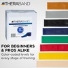 image:imageTHERABAND Resistance Band 50Yard Roll Latex Elastic Band for Exercise Stretching Physical Therapy Yoga Pilates Home Workouts CuttoLength ColorCoded LevelsBlue  Extra Heavy