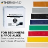 image:imageTHERABAND Resistance Band 50Yard Roll Latex Elastic Band for Exercise Stretching Physical Therapy Yoga Pilates Home Workouts CuttoLength ColorCoded LevelsBlack  Special Heavy