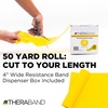 image:imageTHERABAND Resistance Band 50Yard Roll Latex Elastic Band for Exercise Stretching Physical Therapy Yoga Pilates Home Workouts CuttoLength ColorCoded LevelsYellow  Light