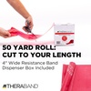 image:imageTHERABAND Resistance Band 50Yard Roll Latex Elastic Band for Exercise Stretching Physical Therapy Yoga Pilates Home Workouts CuttoLength ColorCoded LevelsRed  Medium