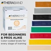 image:imageTHERABAND Resistance Band 50Yard Roll Latex Elastic Band for Exercise Stretching Physical Therapy Yoga Pilates Home Workouts CuttoLength ColorCoded LevelsTan  Extra Light