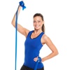 image:imageTHERABAND Resistance Band 50Yard Roll Latex Elastic Band for Exercise Stretching Physical Therapy Yoga Pilates Home Workouts CuttoLength ColorCoded LevelsSilver  Super Heavy