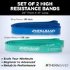image:imageTHERABAND Resistance Band Exercise Workout Physical Therapy Multi  Elastic resistance band for exercise strength training stretching and physical therapy2 Pack Medium 2535 lbs