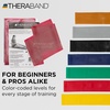 image:imageTHERABAND Resistance Band Exercise Workout Physical Therapy Silver 6 Ft  THERABAND elastic resistance band for exercise strength training physical therapy and athome workoutsRed  Medium