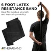 image:imageTHERABAND Resistance Band Exercise Workout Physical Therapy Silver 6 Ft  THERABAND elastic resistance band for exercise strength training physical therapy and athome workoutsBlack  Special Heavy