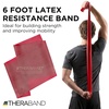 image:imageTHERABAND Resistance Band Exercise Workout Physical Therapy Silver 6 Ft  THERABAND elastic resistance band for exercise strength training physical therapy and athome workoutsRed  Medium