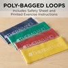 image:imageTHERABAND Resistance Band Loop Set Exercise Workout Physical Therapy  Elastic resistance band for exercise strength training stretching and physical therapy  ideal for home workoutsYellowRedGreenBlue