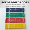 image:imageTHERABAND Resistance Band Loop Set Exercise Workout Physical Therapy  Elastic resistance band for exercise strength training stretching and physical therapy  ideal for home workoutsYellowRedGreenBlue