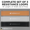 image:imageTHERABAND Resistance Band Loop Set Exercise Workout Physical Therapy  Elastic resistance band for exercise strength training stretching and physical therapy  ideal for home workoutsBlackSilverGold