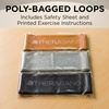 image:imageTHERABAND Resistance Band Loop Set Exercise Workout Physical Therapy  Elastic resistance band for exercise strength training stretching and physical therapy  ideal for home workoutsBlackSilverGold
