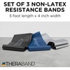 image:imageTHERABAND Resistance Bands Set Elastic Bands for Exercise amp Physical Therapy Strength Training for Upper amp Lower Body FitnessNonLatex