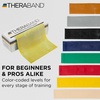 image:imageTHERABAND Resistance Bands Workout Band Exercise Physical Therapy Red  Professional TheraBand equipment for exercise physical therapy fitness and athome workoutsYellow  Thin
