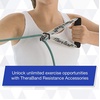 image:imageTHERABAND Resistance Tubes Professional Latex Elastic Tubing For Full Body Core Exercise Physical Therapy Lower Pilates AtHome Workout amp Rehab 25 Foot Blue Extra Heavy Intermediate Level 2  Latex resistance tubing where the color marks the resistance level so you can step up as strength returnsLevel 3  Heavy  Green