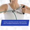 image:imageTHERABAND Resistance Tubes Professional Latex Elastic Tubing For Full Body Core Exercise Physical Therapy Lower Pilates AtHome Workout amp Rehab 25 Foot Blue Extra Heavy Intermediate Level 2  Latex resistance tubing where the color marks the resistance level so you can step up as strength returnsLevel 1  Light  Yellow
