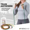 image:imageTHERABAND Resistance Tubes Set 5 ft Latex Exercise Band YellowRedGreen  Professional TheraBand elastic resistance for exercise physical therapy and athome workoutsResistance Tubing Set
