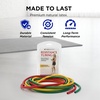 image:imageTHERABAND Resistance Tubes Set 5 ft Latex Exercise Band YellowRedGreen  Professional TheraBand elastic resistance for exercise physical therapy and athome workoutsResistance Tubing Set