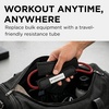 image:imageTHERABAND Resistance Tubes with Padded Cuffs 12 Red Medium Level 2  Durable rubber For home travel gym Elastic fitness strength trainingLevel 2  Medium  Red