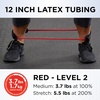 image:imageTHERABAND Resistance Tubes with Padded Cuffs 12 Red Medium Level 2  Durable rubber For home travel gym Elastic fitness strength trainingLevel 2  Medium  Red