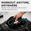 image:imageTHERABAND Resistance Tubes with Padded Cuffs 12 Red Medium Level 2  Durable rubber For home travel gym Elastic fitness strength trainingLevel 3  Heavy  Green