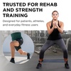 image:imageTHERABAND Resistance Tubes with Padded Cuffs 12 Red Medium Level 2  Durable rubber For home travel gym Elastic fitness strength trainingLevel 4  Extra Heavy  Blue