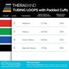 image:imageTHERABAND Resistance Tubes with Padded Cuffs 12 Red Medium Level 2  Durable rubber For home travel gym Elastic fitness strength trainingLevel 4  Extra Heavy  Blue