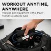 image:imageTHERABAND Resistance Tubes with Padded Cuffs 12 Red Medium Level 2  Durable rubber For home travel gym Elastic fitness strength trainingLevel 4  Extra Heavy  Blue