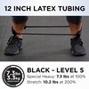 image:imageTHERABAND Resistance Tubes with Padded Cuffs 12 Red Medium Level 2  Durable rubber For home travel gym Elastic fitness strength trainingLevel 5  Special Heavy  Black