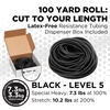 image:imageTHERABAND Resistance Tubing Black Special Heavy Level 5 100 ft Roll LatexFree ProfessionalGrade Exercise Tube for Body amp Core Workouts CuttoLength ColorCoded Lightweight amp Versatile
