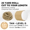 image:imageTHERABAND Resistance Tubing Exercise Band Physical Therapy 25 Yellow  Latex resistance tubing where the color marks the resistance level so you can step up as strength returnsLevel 0  Extra Light  Tan